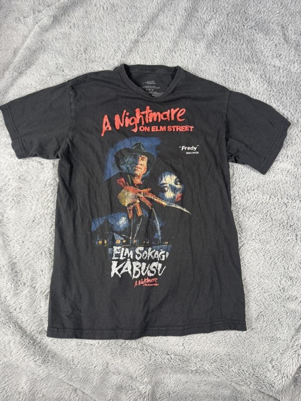 A Nightmare On Elm Street Shirt Mens Medium Black Freddy Krueger Graphic Horror